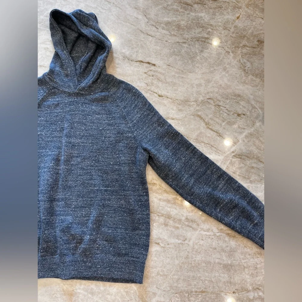 MEN'S SALE Banana Republic‎ Spacedye Popover Hoodie Gray Heathered Knit Medium